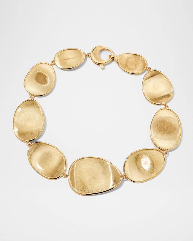 18K Yellow Gold Lunaria Graduated Bracelet, 7"L